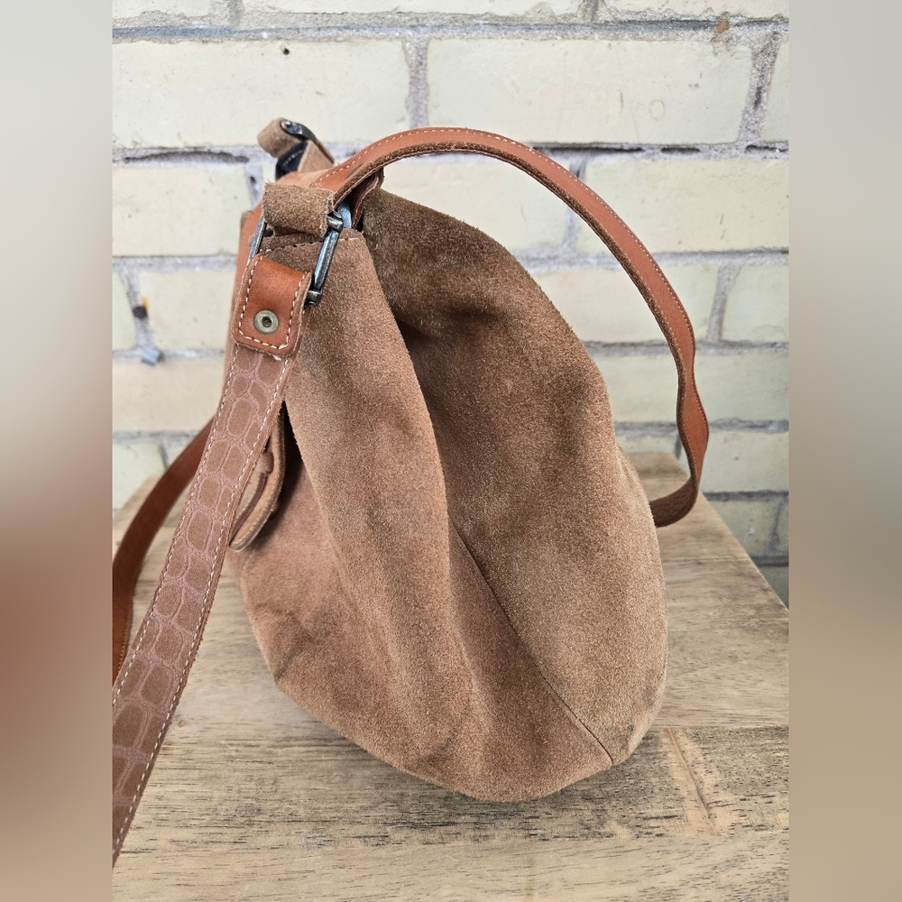 Vintage Hand Crafted Suede Bag - Picture 8 of 16